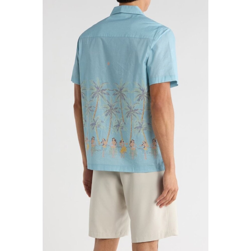 Travis Mathew Windy Bay Short Sleeve Button Up Shirt Size Large L Hawaiian NEW